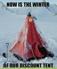 The winter of our discount tent